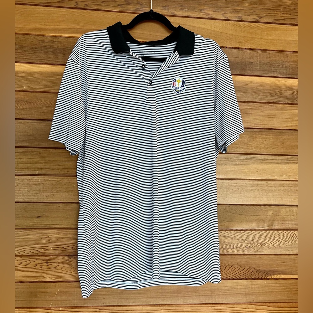 Ryder Cup Nike Dri-Fit Striped Golf Polo Black